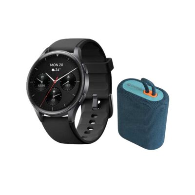 Kit Smartwatch Lhotse Vibe 05 Black + Parlante Azul