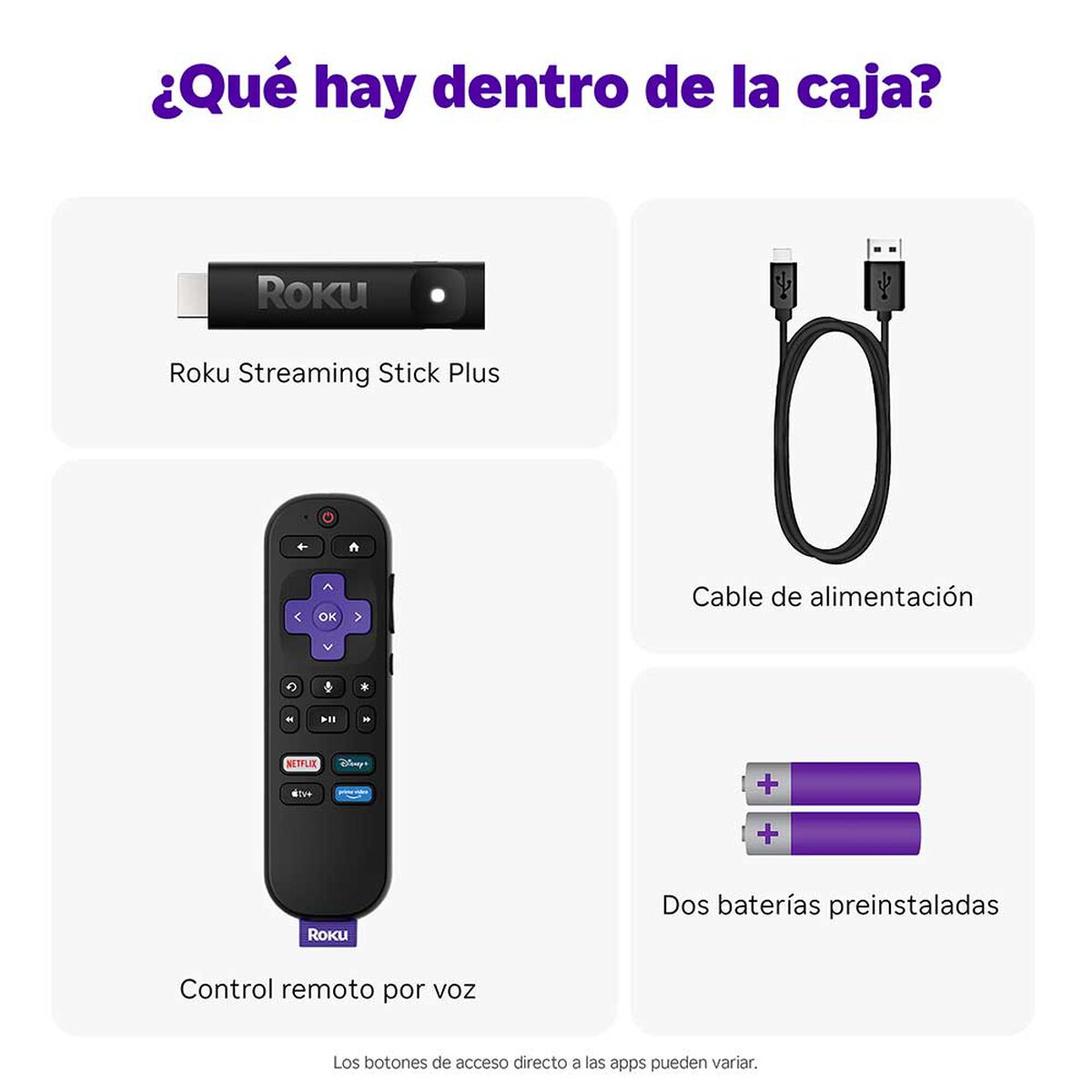 Reproductor Streaming Roku Stick +