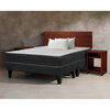 Combo Cama Europea Celta 2 Plazas BD Cadiz + Respaldo + 2 Veladores Casanova 2 Plazas + Pack Almohadas Casa Linda