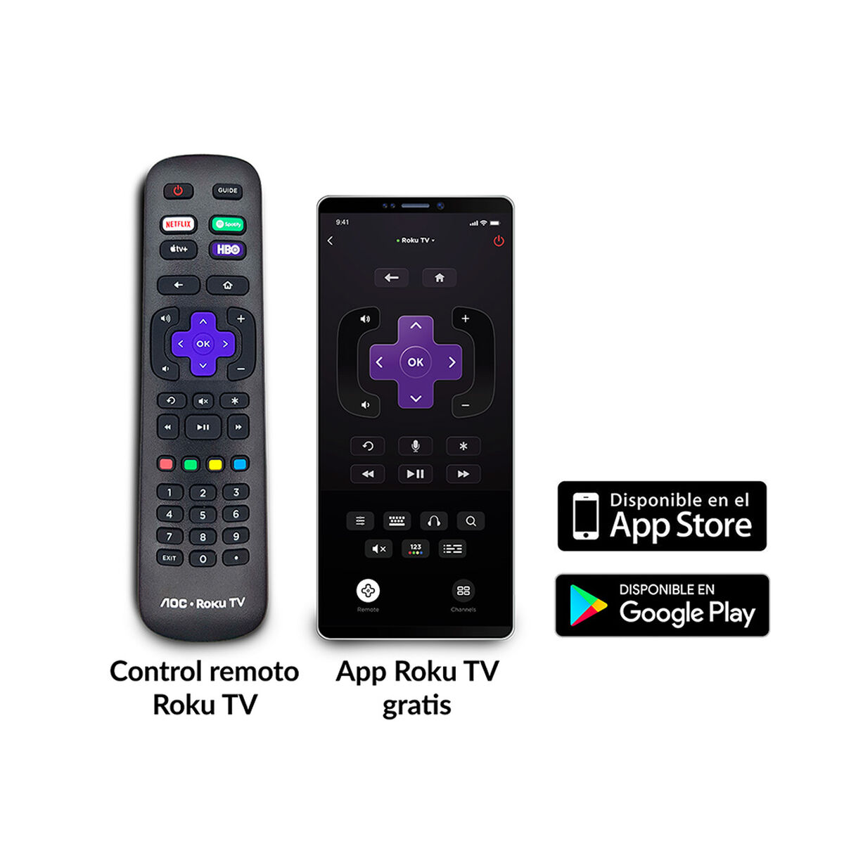 LED 32” AOC 32S5195 Roku Smart TV HD
