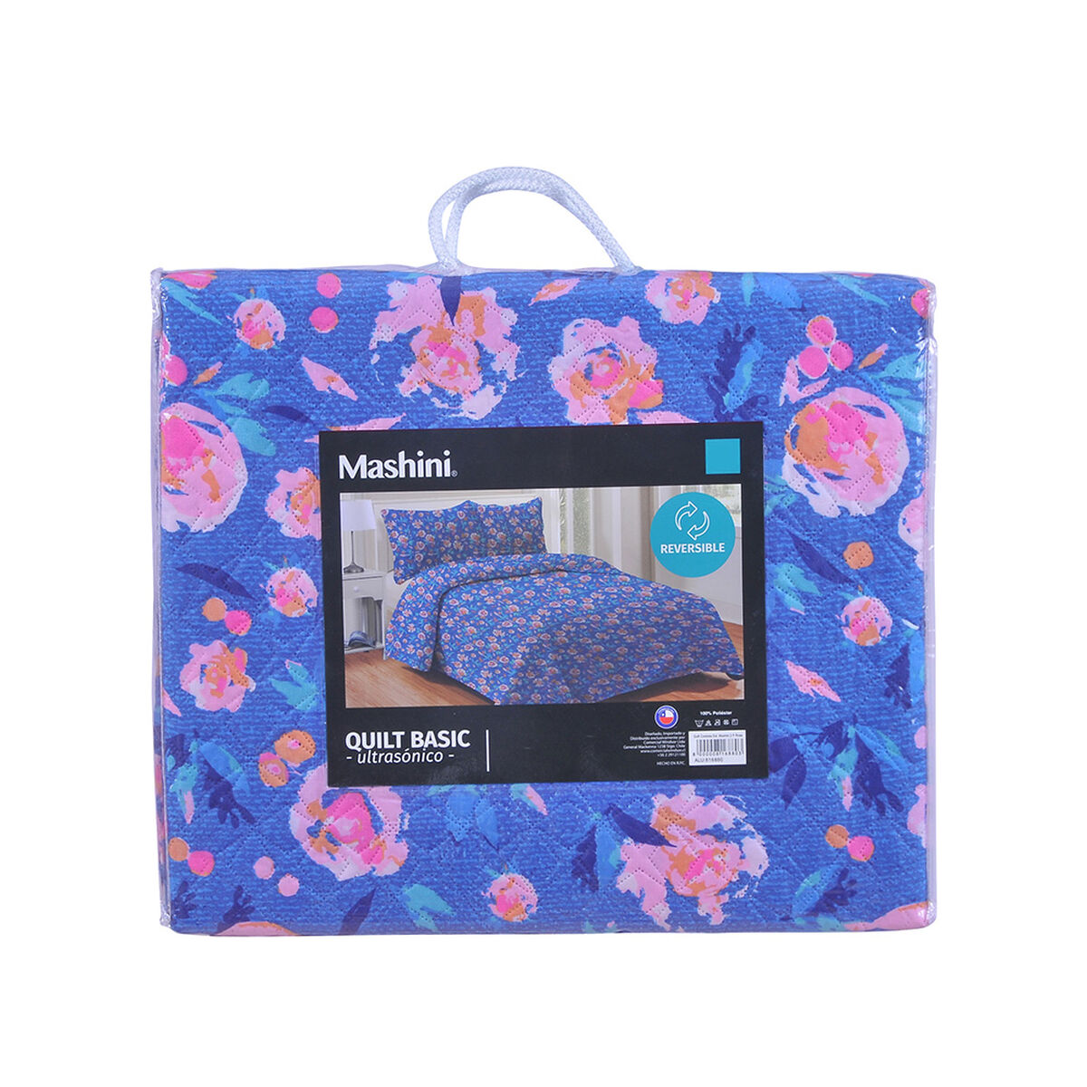 Quilt Mashini 2 Plazas Estampado Cordoba Rosa