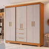 Closet Home Mobili Mara 6 Puertas 3 Cajones Beige