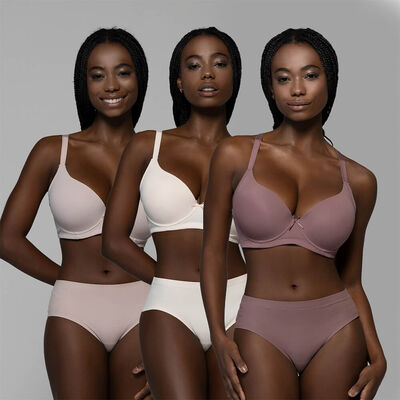 Imagen 2 del producto Pack 3 Sosten Copa C Intime Beige