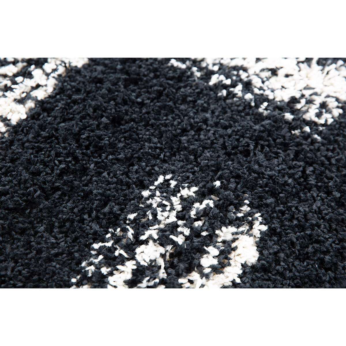 Bajada de Cama Idetex Shaggy Maze 150 x 200 cm Negro
