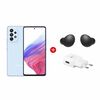 Combo Celular Samsung Galaxy A53 5G 128GB 6,5" Awesome Blue Liberado + Audífonos Bluetooth Galaxy Buds2 Graphite + Cargador 15W USB Flat TA Fast Charge