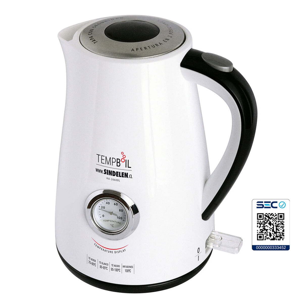 Hervidor Eléctrico Sindelen HA-2660BL 1,7 lts.