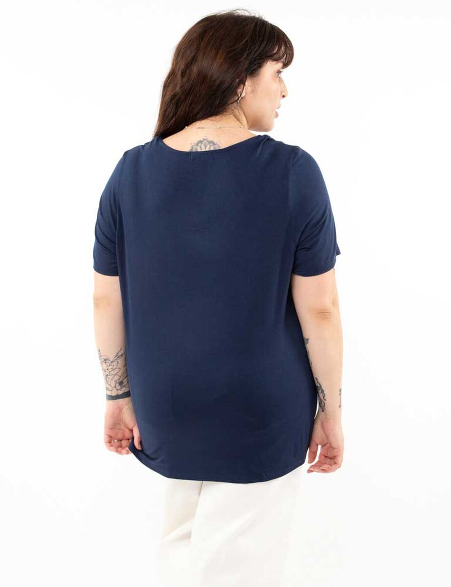 Polera Con Estampado Manga Corta Mujer Extralindas