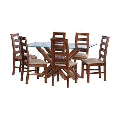 Juego de Comedor Latam Home Merida 6 Sillas Beige
