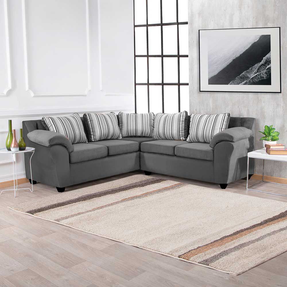 Sofá Seccional Muebles MPR Cattaleya 5 Gris