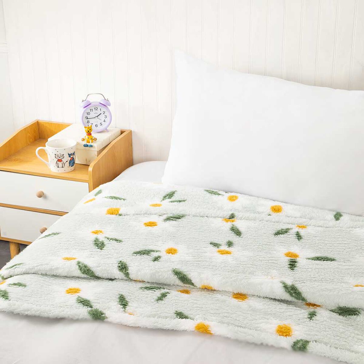 Frazada Sherpa Casanova Kids 1,5 Plazas Flower