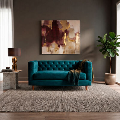 Sof&aacute; Tela Velvet Latam Home Brescia 2 Cuerpos