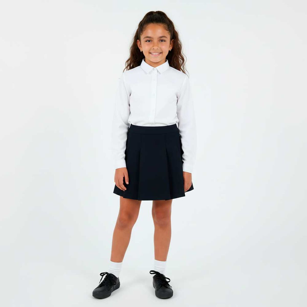 Falda Escolar Plizada Ni&ntilde;a Talla 6 y 8 Crescendo