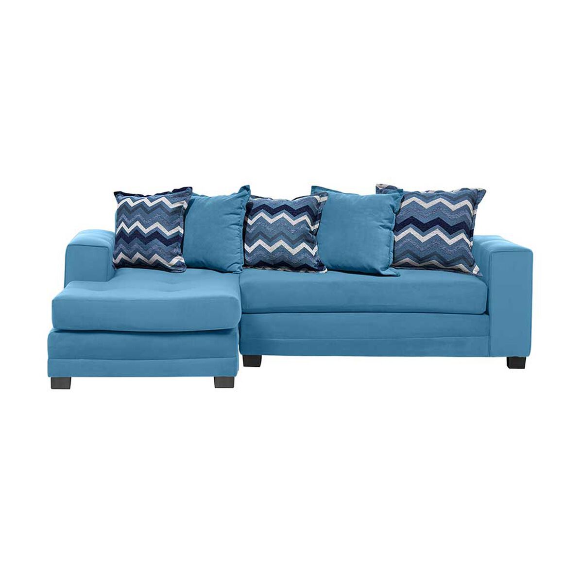 Sof&aacute; Seccional Izquierdo Living Factory Milan 3 Cuerpos Azul Piedra