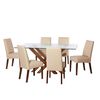 Juego de Comedor Latam Home Merida 6 Sillas Beige