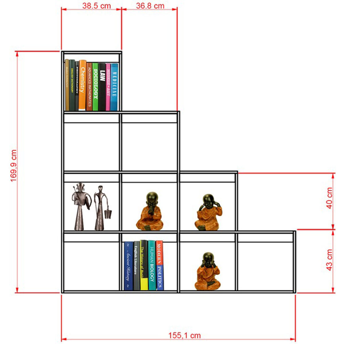 Mueble Bar + Biblioteca Escalera TuHome Beijing