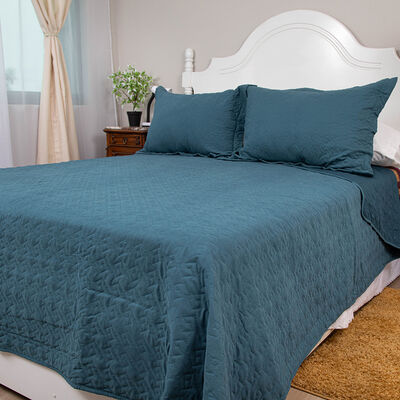 Imagen 2 del producto Quilt Doral King Azul Marino Velvety