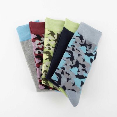 Imagen 2 del producto Pack 5 Calcetines Hombre Icono Verde-Oscu