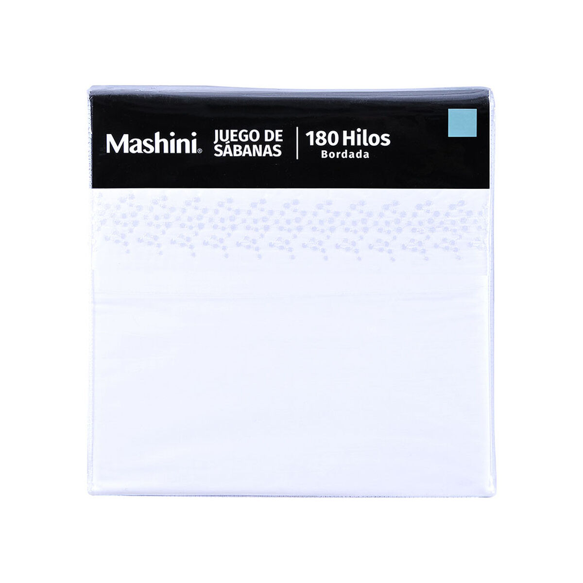 Juego de Sábanas Mashini 180 Hilos 1,5 Plazas Bordado Blanco