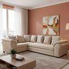 Sof&aacute; Seccional Izquierdo Living Factory Capri 5 Cuerpos Beige
