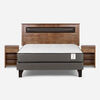 Cama Europea Rosen 2 Plazas New Style 2 Plus + Respaldo + 2 Veladores Ferrara