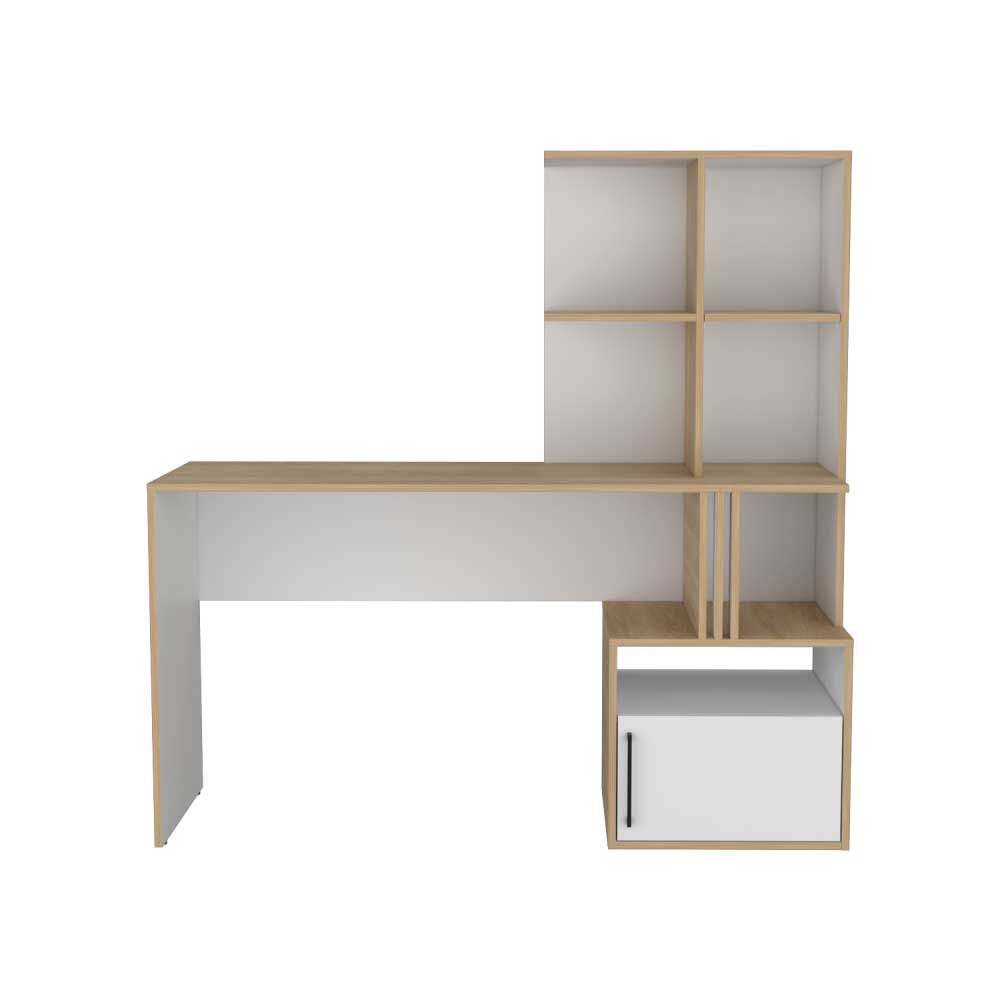 Escritorio TuHome Vance 1 Puerta Blanco Fresno Europeo
