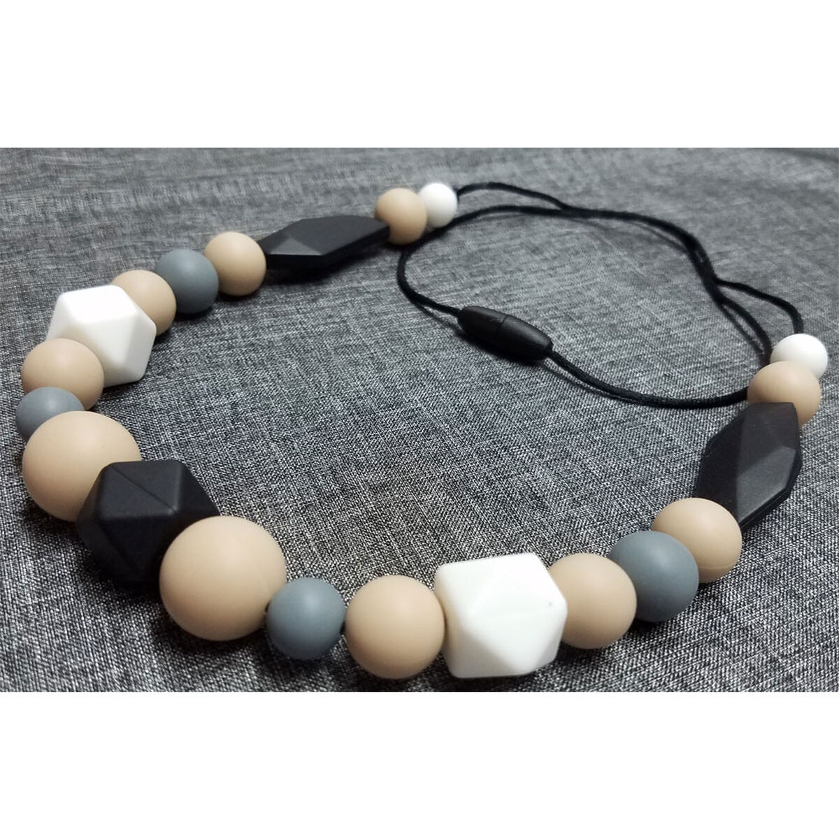 Collar Denticion Silicona Bbpro Gris/Beige
