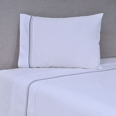 Imagen 1 del producto Sábana Mashini 144 Hilos 1,5 Plazas Bordada Line Gris