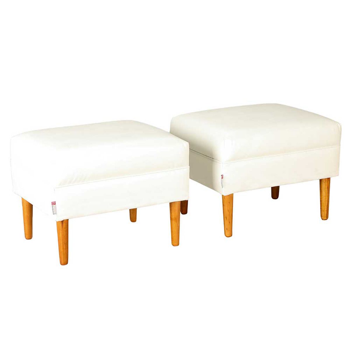 Set Pouf 2 Bodevir Provenza Felpa 04 Crudo&nbsp;