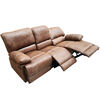 Juego de Living Reclinable Daniels Castle Sof&aacute; 3 Cuerpos + 2 Bergere Caf&eacute;
