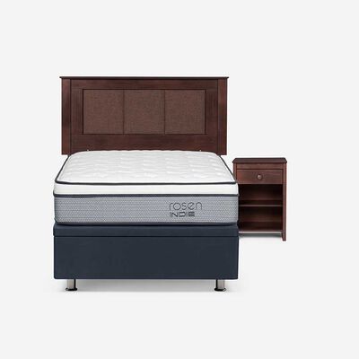 Boxet Rosen 1 Plaza Indie + Respaldo + Velador Rachel