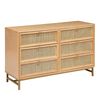 Comoda Atmosphera Doble Rat&aacute;n 6 Cajones Caf&eacute;