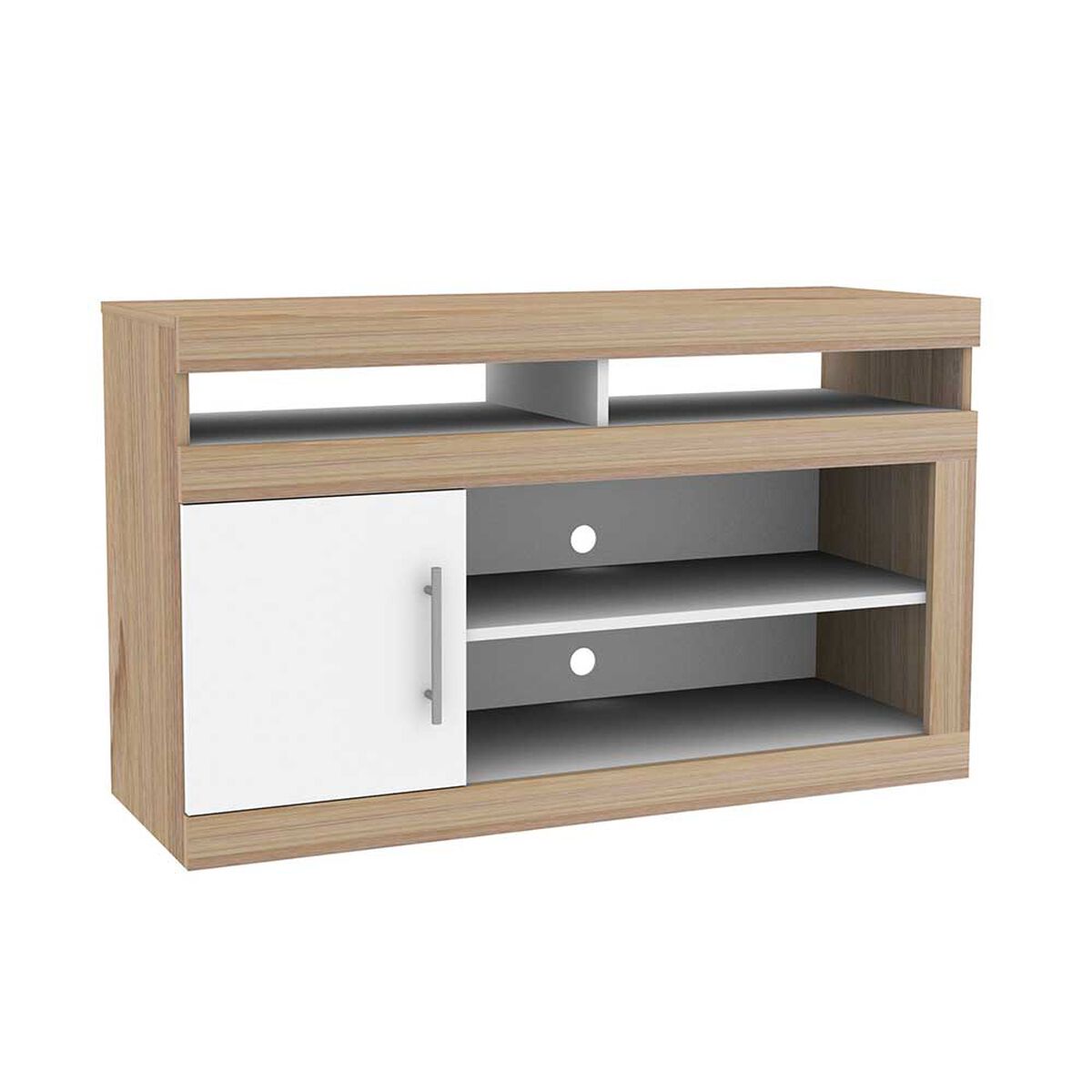 Rack TV CIC Ganges Olmo Blanco Hasta 43"