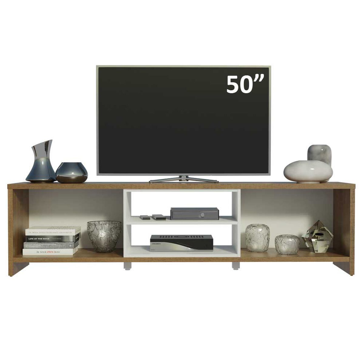 Rack TV Mobilo Metz Madera Blanco Hasta 75"