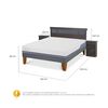 Cama Europea CIC 2 Plazas Excellence Plus + Respaldo + 2 Veladores Dublin