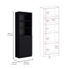 2 Estantes 2 Puertas + Estante 45 cm TuHome Home Wengue