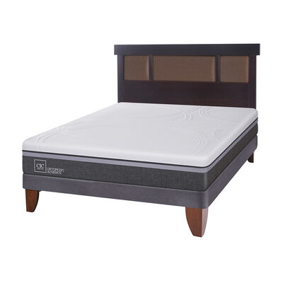 Imagen 2 del producto Cama Europea CIC 2 Plazas Ortopedic Advance + Respaldo Dublin Chocolate
