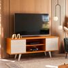 Rack TV Lisboa Altavision Hasta 50" Café Claro Blanco