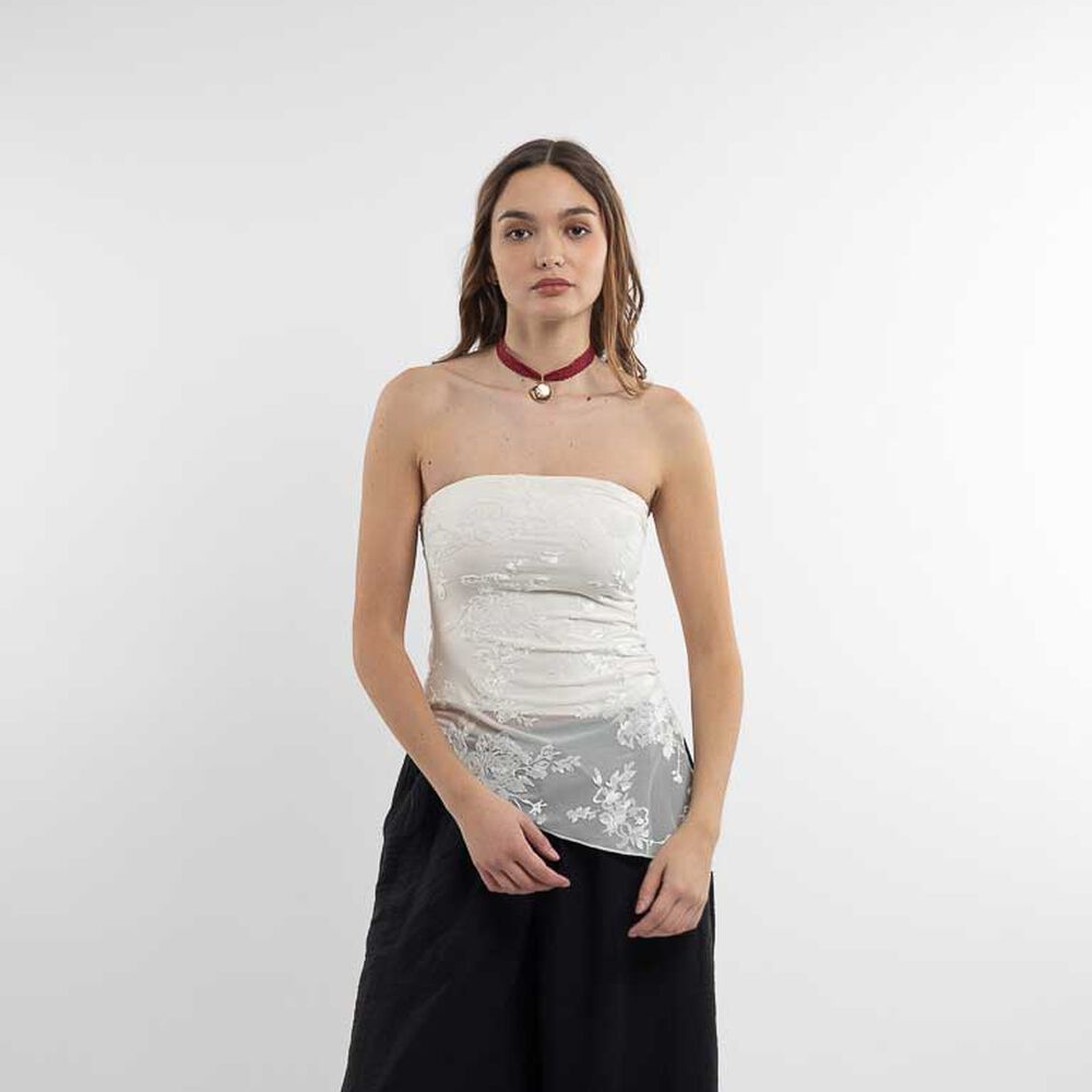 Polera Strapless Mujer Icono