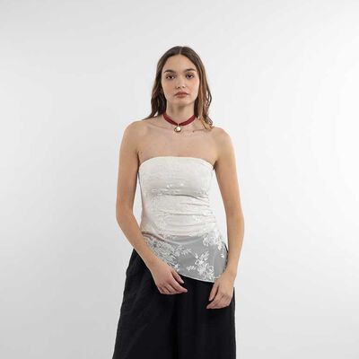 Polera Strapless Mujer Icono