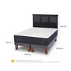 Cama Europea CIC Base Dividida 2 Plazas Grand Premium + Respaldo Torino Negro