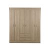 Closet Stanford 6 Puertas 2 Cajones Nogal