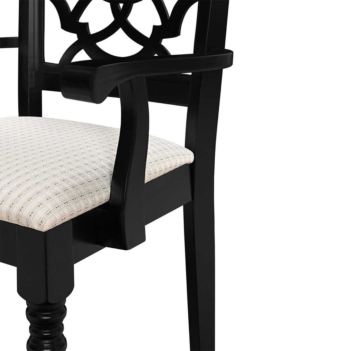 Juego de Comedor Casanova New Barcelona 6 Sillas + 2 Sitiales Negro Beige