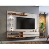 Panel TV Home Mobili Silver Hasta 60" Blanco Off Café
