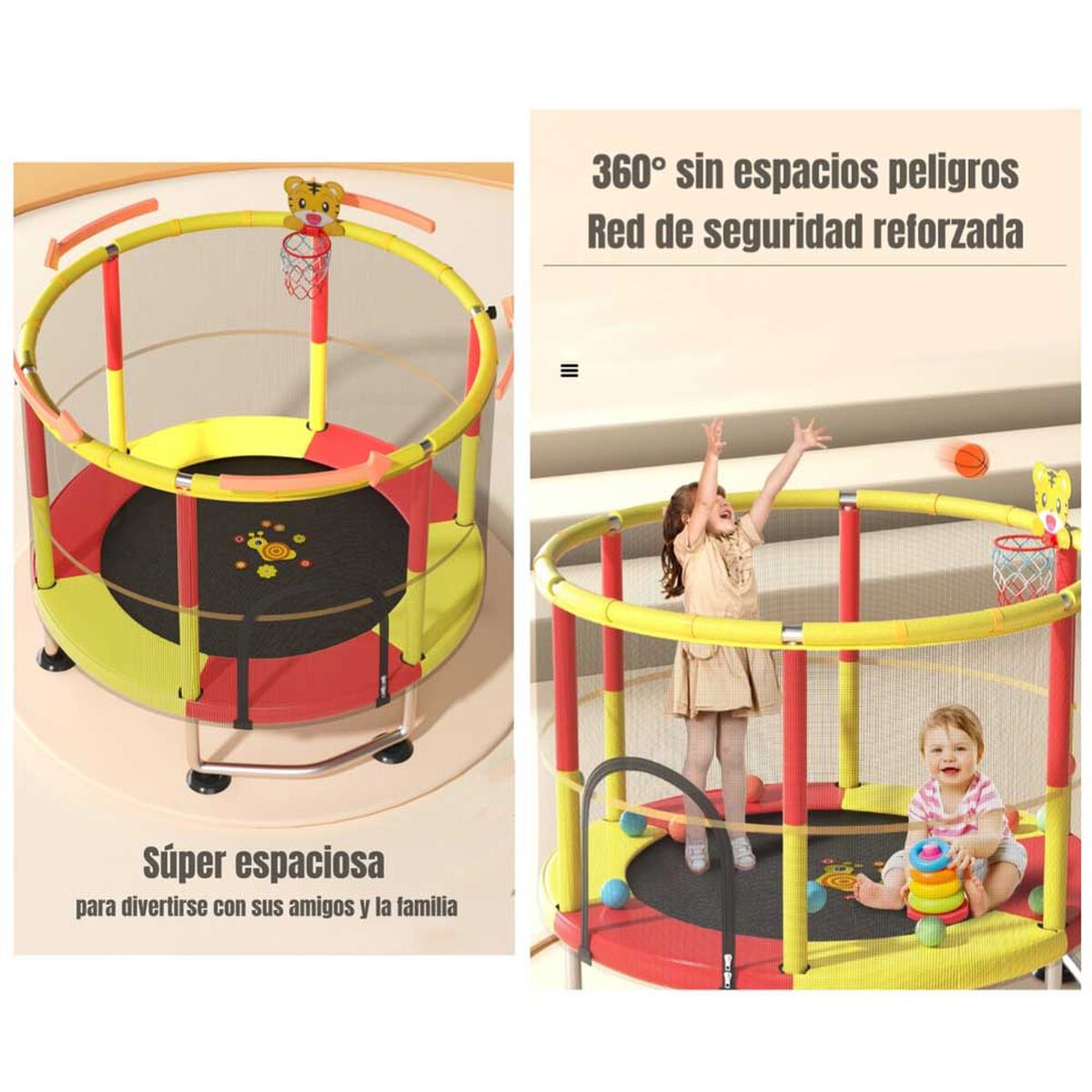 Cama Elástica Lubabycas Air 150 cm más Juegos