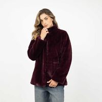 Abrigo Mujer Zibel Burdeo, Cafe, Negro