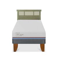 Cama Europea CIC 1,5 Plazas Excellence Plus + Respaldo Dublin Olivo