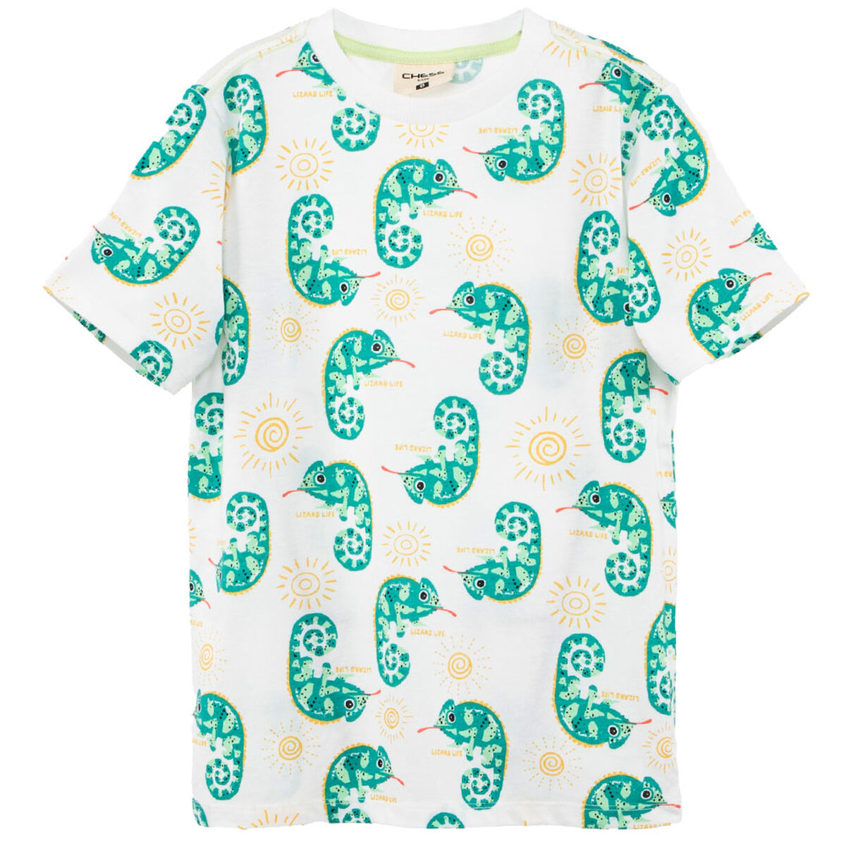 Polera Estampada Manga Corta Ni&ntilde;o Chess