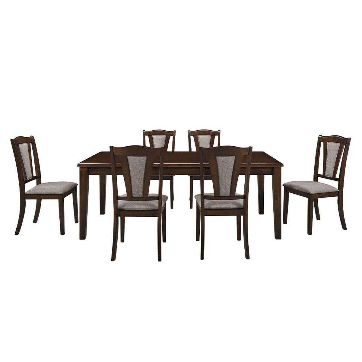 Juego de Comedor Extendible Dreams Ameci 6 Sillas Café