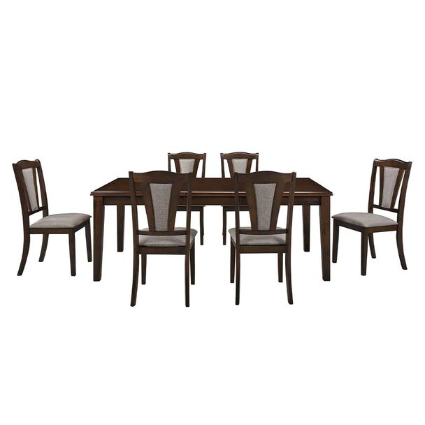 Juego de Comedor Extendible Dreams Ameci 6 Sillas Café
