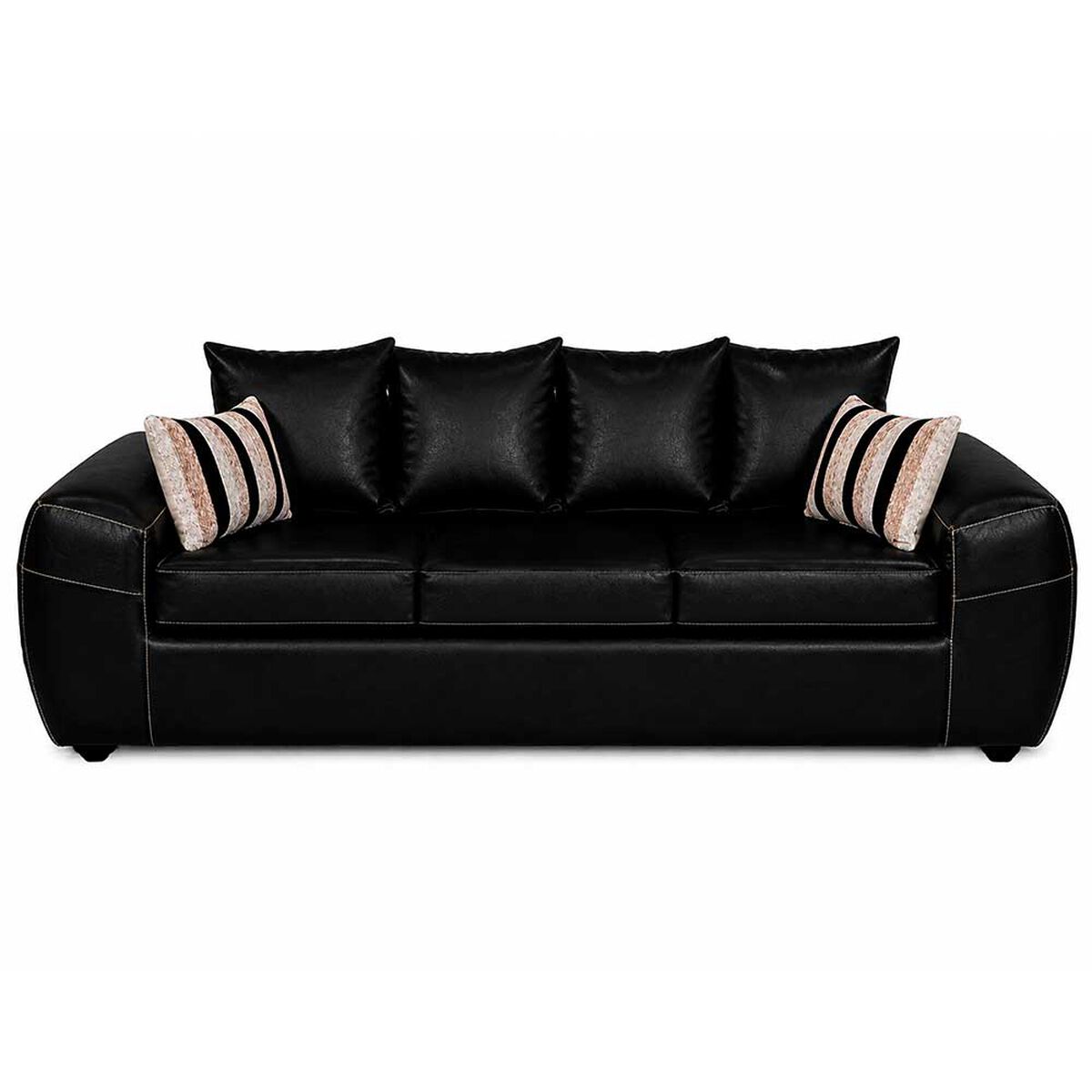 Juego de Living Elegant Detail New Houston 3-1-1 Cuerpos Negro